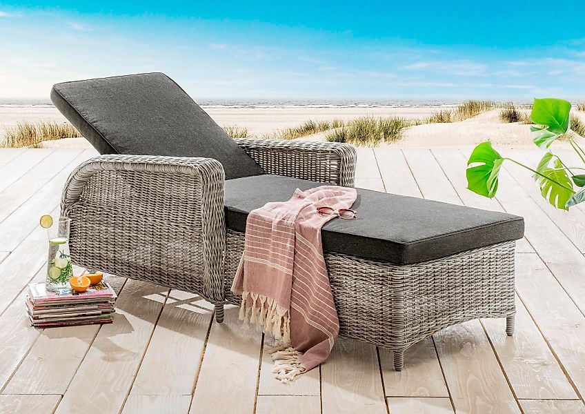 Destiny Gartenliege CASA, Aluminium, Polyrattan, m. günstig online kaufen