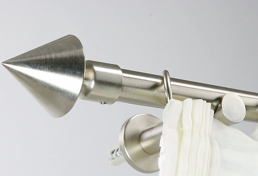 Liedeco Gardinenstange "Kegel" Ø 20 mm 1 läufig-läufig Fixmaß günstig online kaufen