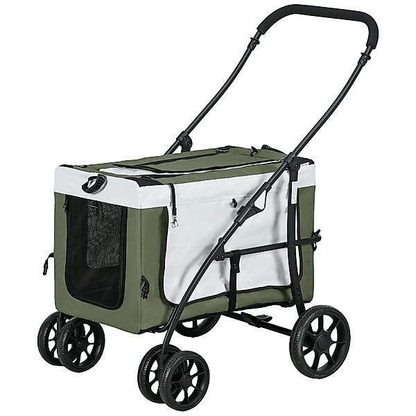 PawHut 2 in 1 Hundewagen Hundebuggy klappbar für Hunde & Katzen bis 10 kg K günstig online kaufen