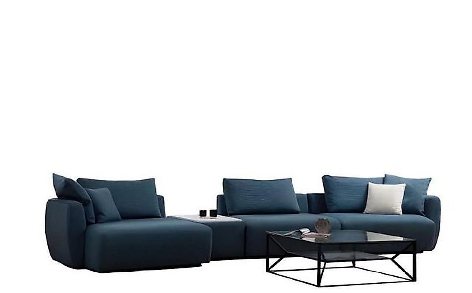JVmoebel Ecksofa Luxuriöses Blaues Ecksofa Moderne L-Form Couch Wohnzimmer günstig online kaufen