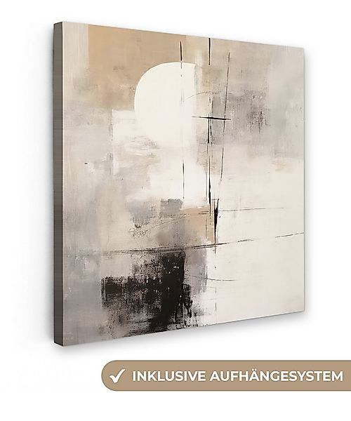 OneMillionCanvasses® Leinwandbild Abstrakt - Kunst - Grau, Fotodruck (1 St) günstig online kaufen