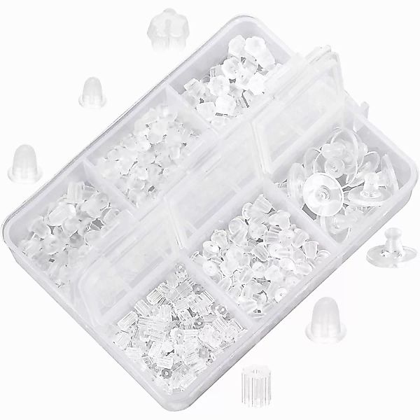 Refttenw Ohrstecker-Verschluss Ohrstecker-Set aus Silikon, antiallergen günstig online kaufen