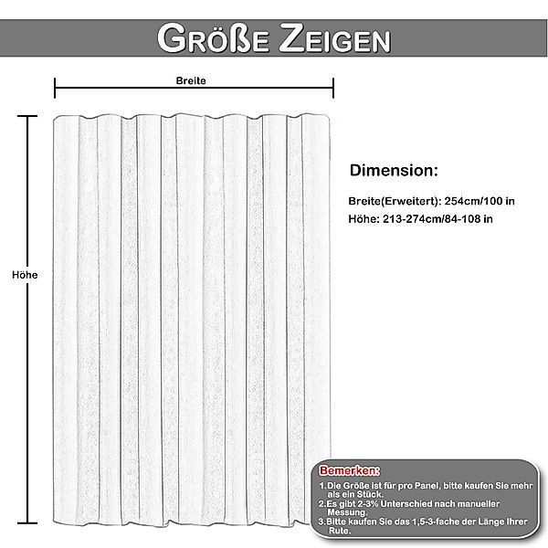 BTTO V&G Gardine Raumteiler Vorhang,Extra Breite (1 St), blickdicht, Verdun günstig online kaufen