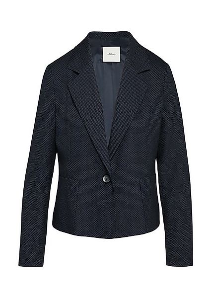 s.Oliver BLACK LABEL Longblazer - Blazer gepunktet - Anzugjacke Damen - Sak günstig online kaufen