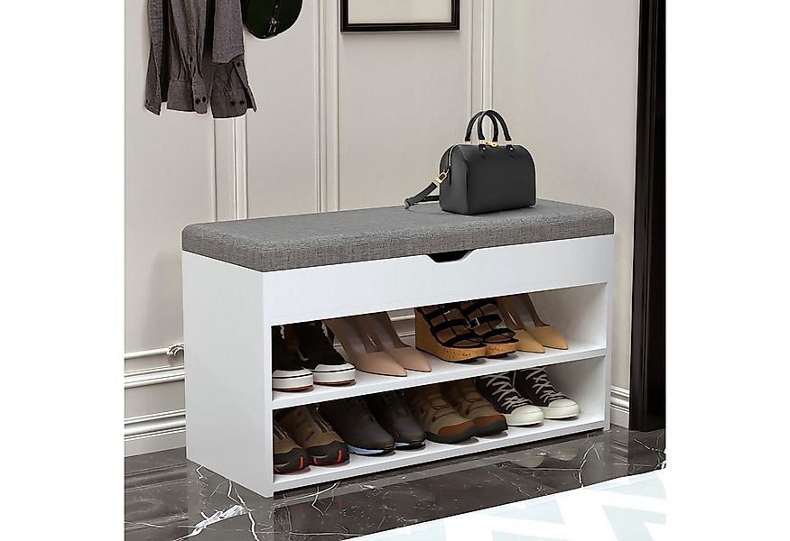 oyajia Schuhbank Schuhregal mit gepolstertem Kissen, Schuhorganizer mit 2 E günstig online kaufen