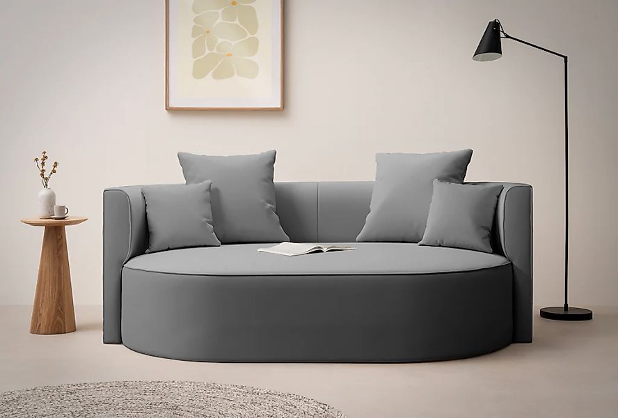 LeGer Home by Lena Gercke 2,5-Sitzer "ISALIE, rundes Loungesofa, mit Kissen günstig online kaufen