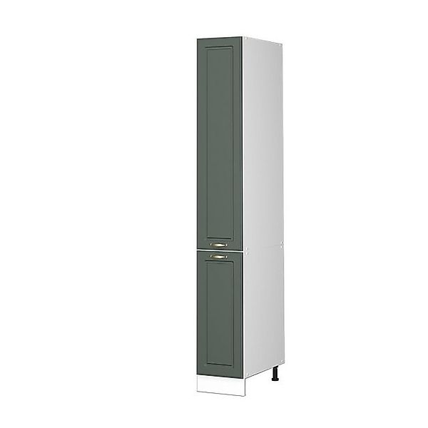 Vicco Badschrank Fame-Line Grün-Gold Landhaus/Weiß 30 x 207 cm günstig online kaufen