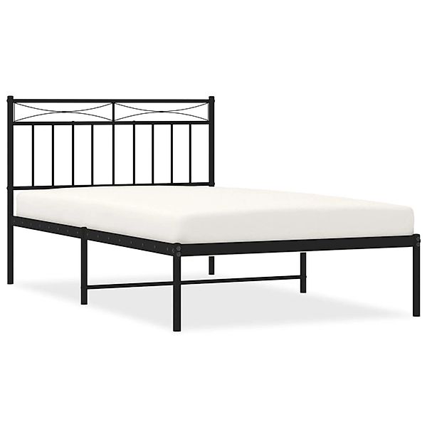vidaXL Bettgestell mit Kopfteil Metall Schwarz 107x203 cm Modell 81907735 günstig online kaufen