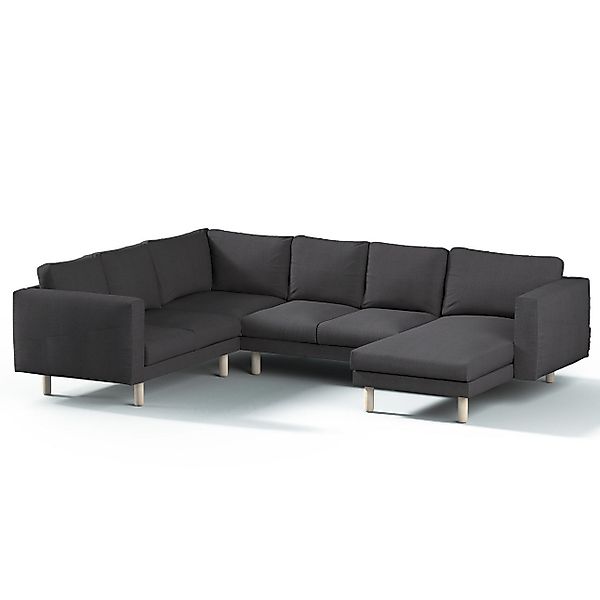 Bezug für Norsborg 5-Sitzer Ecksofa mit Recamiere, stahlgrau, Norsborg Bezu günstig online kaufen