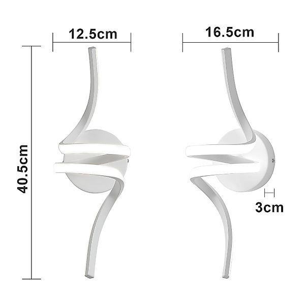 ZMH LED Wandleuchte Innen Schwarz/Weiß Modern günstig online kaufen