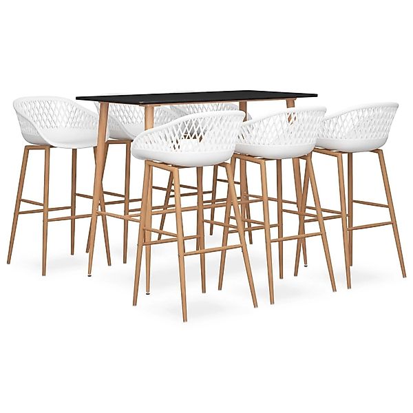 vidaXL 7-tlg. Bar-Set Schwarz und Weiß Modell 9 günstig online kaufen