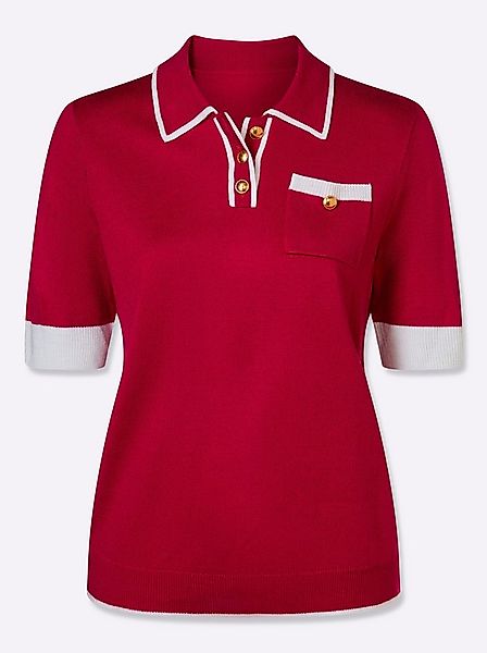 Sieh an! Strickpullover Polopullover Kurzarm Jersey günstig online kaufen