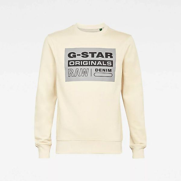 G-star Original Label Sweatshirt M Whitebait günstig online kaufen