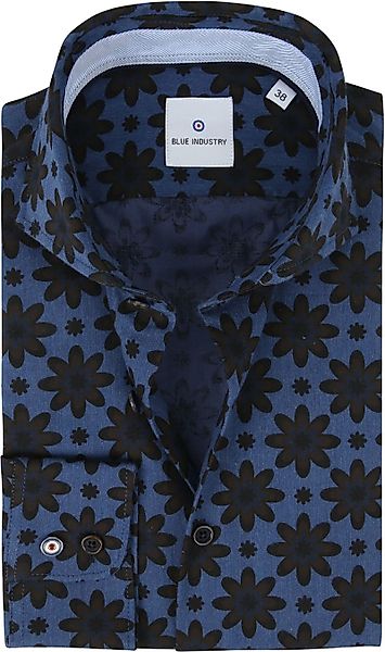 Blue Industry Hemd Blumen Denim Blau - Größe 38 günstig online kaufen