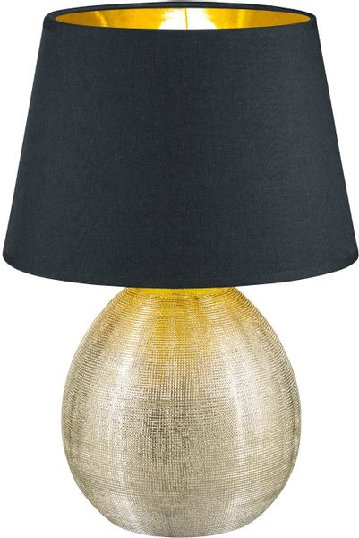 Keramik-Tischleuchte  1-flammig  goldfarbig   ¦ gold ¦ Maße (cm): H: 35  Ø: günstig online kaufen