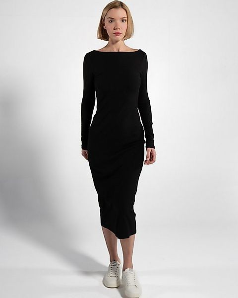 GORG Midikleid Geripptes Langarm-Midikleid aus Bio-Baumwolle & TENCEL™ Moda günstig online kaufen