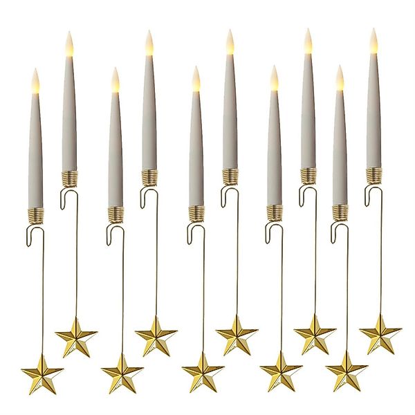 MARELIDA LED-Christbaumkerzen Baumkerzen 10 Weihnachtskerzen Baumbeleuchtun günstig online kaufen