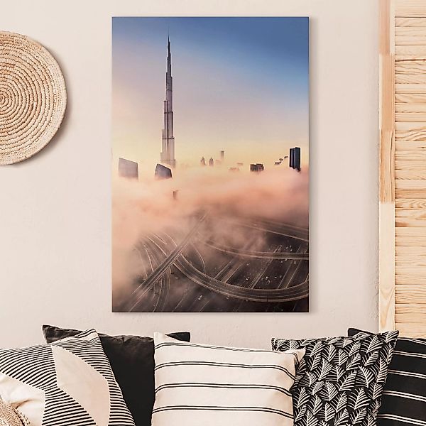 Leinwandbild Architektur & Skyline - Querformat Himmlische Skyline von Duba günstig online kaufen