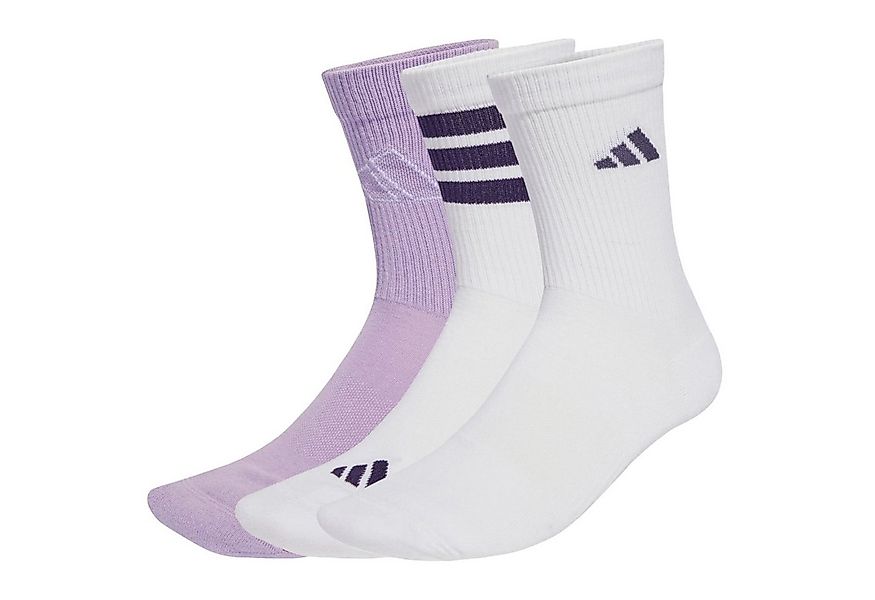 adidas Performance Sportsocken Logo Pack (Baumwollmix) weiss/pflaumeviolett günstig online kaufen