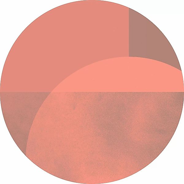 Sanders & Sanders Selbstklebende Runde Tapete Grafik Rot Ø 125 cm 611723 günstig online kaufen