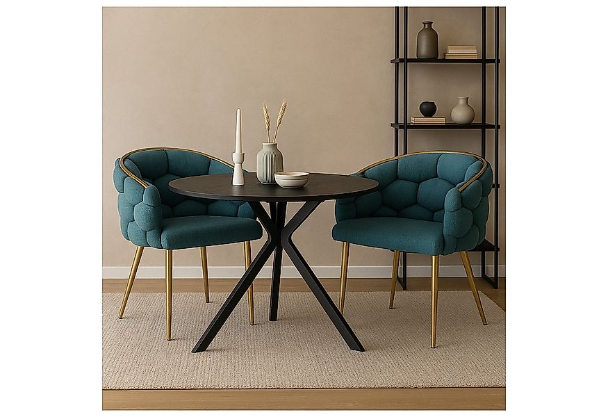 HTI-Living Esszimmerstuhl Stuhl Alsen Gold (Stück, 1 St), Design Polsterstu günstig online kaufen