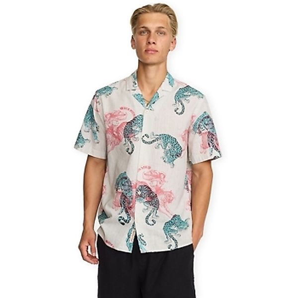 Revolution  Kurzarm Hemdbluse Cuban Shirt 3249 - Off White günstig online kaufen