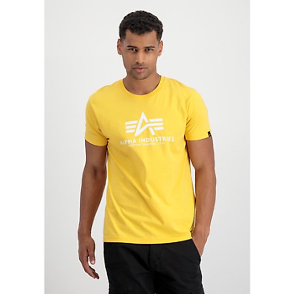 Alpha Industries  T-Shirts & Poloshirts Basic T-Shirt BL - solar yellow günstig online kaufen