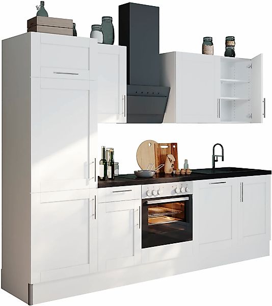 KOCHSTATION Küche "KS-Ahus", 280 cm breit,wahlweise mit E-Geräten,MDF Front günstig online kaufen