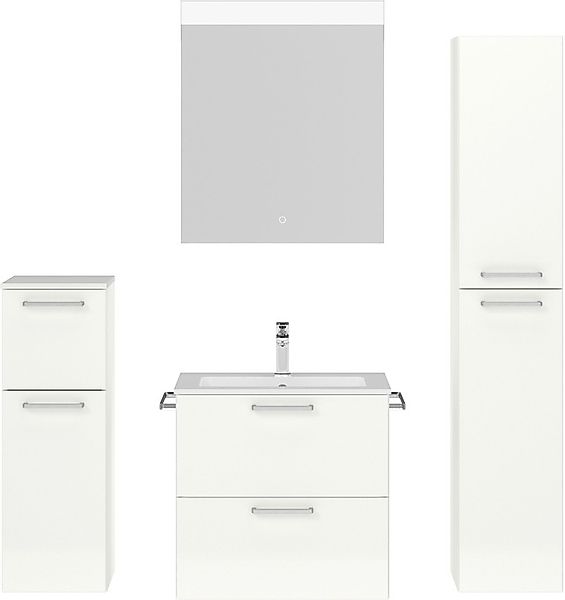 nobilia® Badmöbel-Set »Tolvina« vormontiert, mit Soft-Close, 4 Stk. tlg. Ho günstig online kaufen