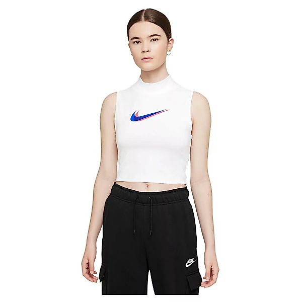 Nike Sportswear Mock Print Ärmelloses T-shirt S White günstig online kaufen