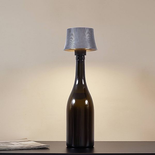 Lindby LED-Akkutischleuchte Linor, rauchgrau, USB, dimmbar günstig online kaufen