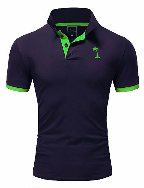 behype Poloshirt "EDIN", mit kontrastfarbenem Palmen-Logopatch günstig online kaufen