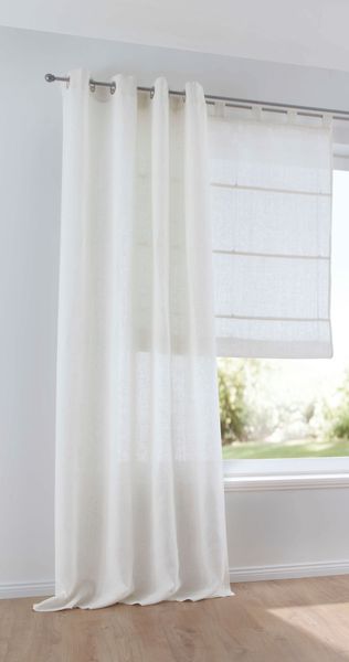 Kutti Raffrollo "Metis Leinen" mit Schlaufen freihängend einfarbig, blickdi günstig online kaufen