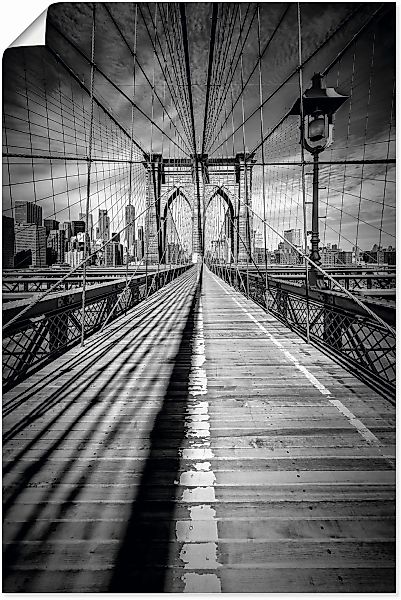 Artland Wandbild "Brooklyn Bridge, New York City Monochrom", New York, (1 S günstig online kaufen