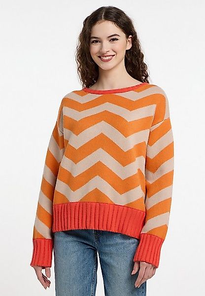 Frieda & Freddies NY Strickpullover Pullover mit Kontrastverarbeitung günstig online kaufen