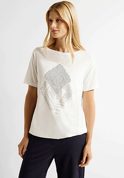 Cecil T-Shirt mit Steinchendetails günstig online kaufen