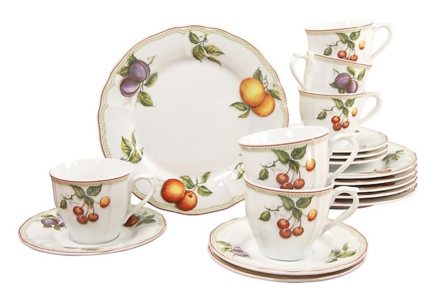 CreaTable Kaffeeservice "Geschirr-Set Flora Orchard" Service, 18 Teile, für günstig online kaufen