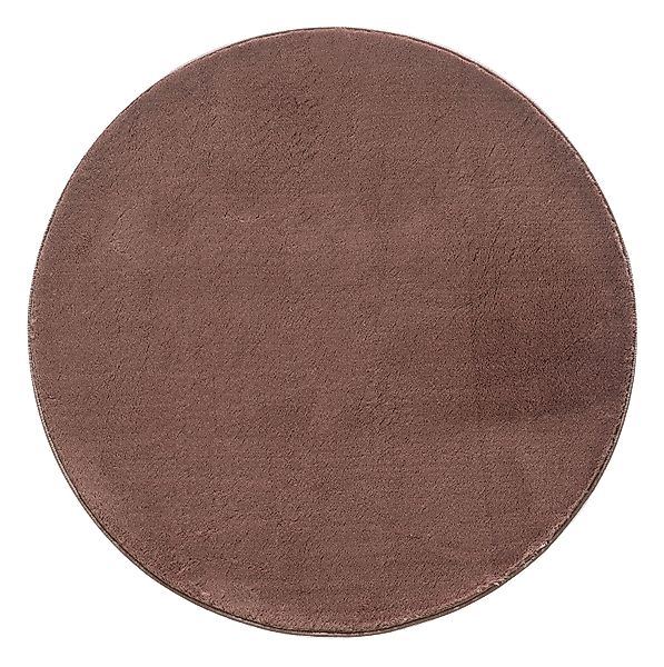 Carpettex Hochflor-Teppich Unicolor - Einfarbig, Rund, günstig online kaufen