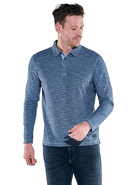 Engbers Langarm-Poloshirt engbers Herren Langarm-Shirt strukturiert, Marine günstig online kaufen
