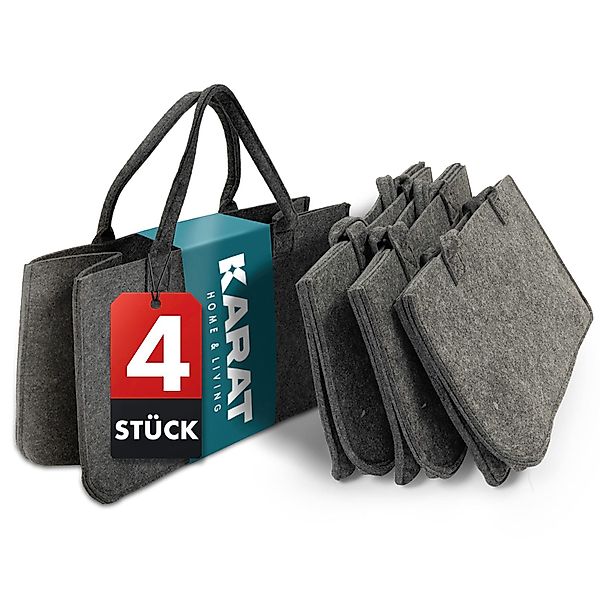 Karat Allzweckkorb Conny, Filztasche, Einkaufstasche, Kaminholztasche (4 St günstig online kaufen