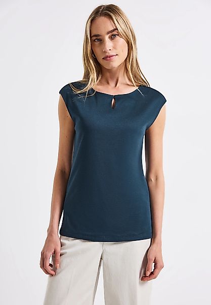 STREET ONE Shirttop "Style ADA", Rundhals mit Cut-Out-Detail günstig online kaufen