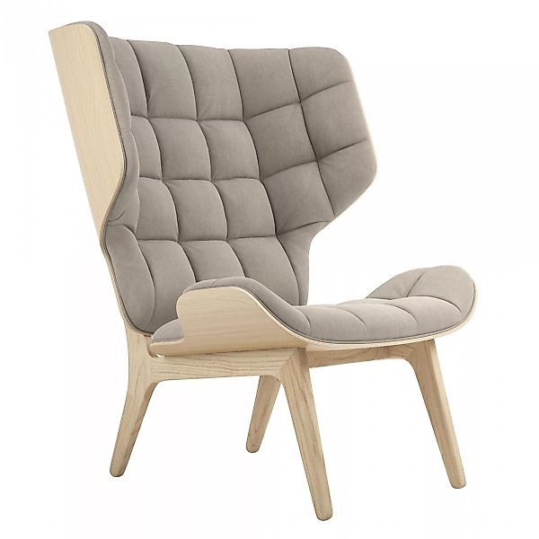 NORR 11 - Mammoth Sessel Gestell Eiche natur - verwaschenes beige/Sitzfläch günstig online kaufen