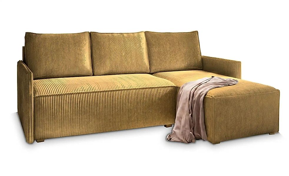 MASSENO Ecksofa mit Schlaffunktion Perusi ¦ gelb ¦ Maße (cm): B: 206 H: 85 günstig online kaufen