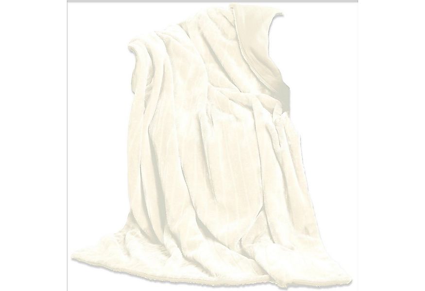 Wohndecke Alaska Kuscheldecke Sofa Felloptik Pelzimitat XXL 200x240cm natur günstig online kaufen
