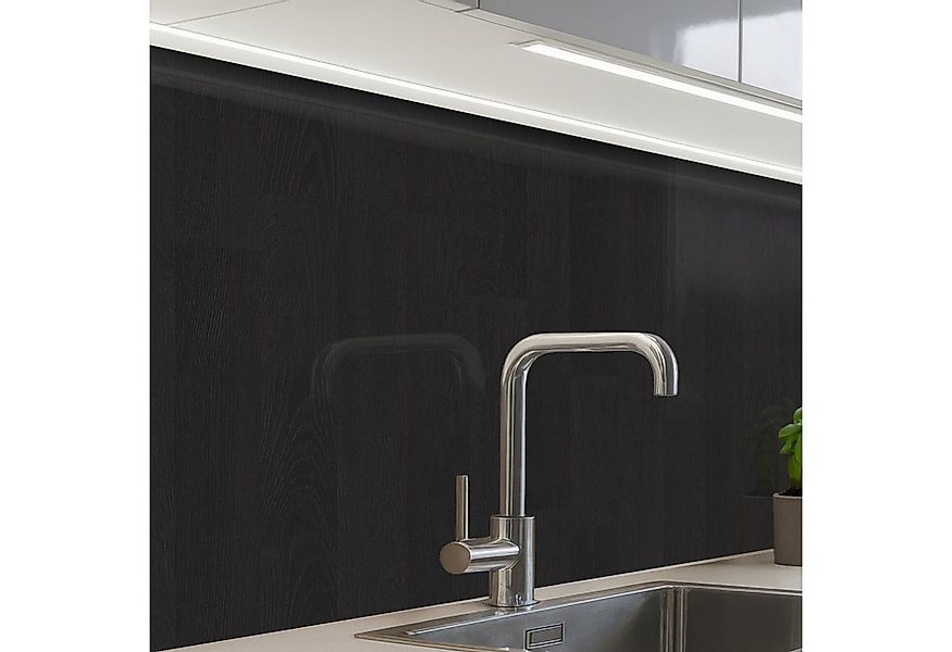 KitchenYeah Küchenrückwand selbstklebend Regal - Schwarz - Muster, (1-tlg), günstig online kaufen