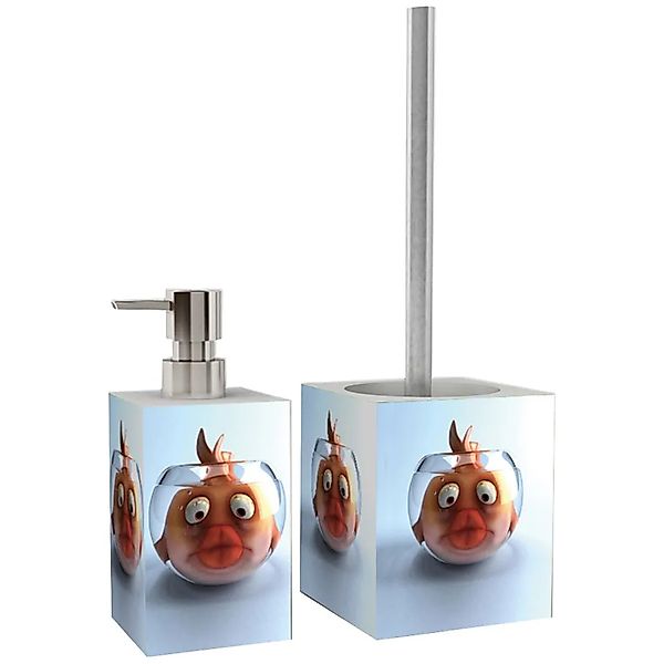 Sanilo Badaccessoire-Set Goldfisch, WC-Bürste und Seifenspender, 2 tlg., 2- günstig online kaufen