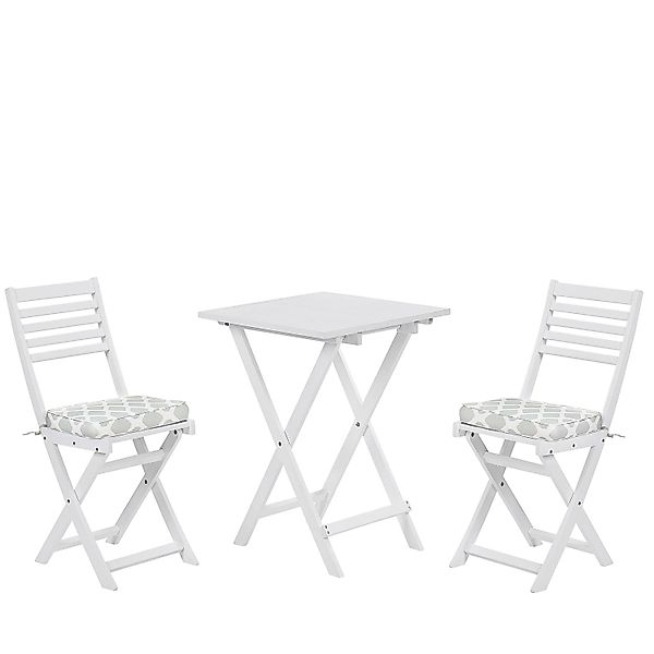 Beliani Bistro Set FIJI Weiss Grün 60x60x84 günstig online kaufen