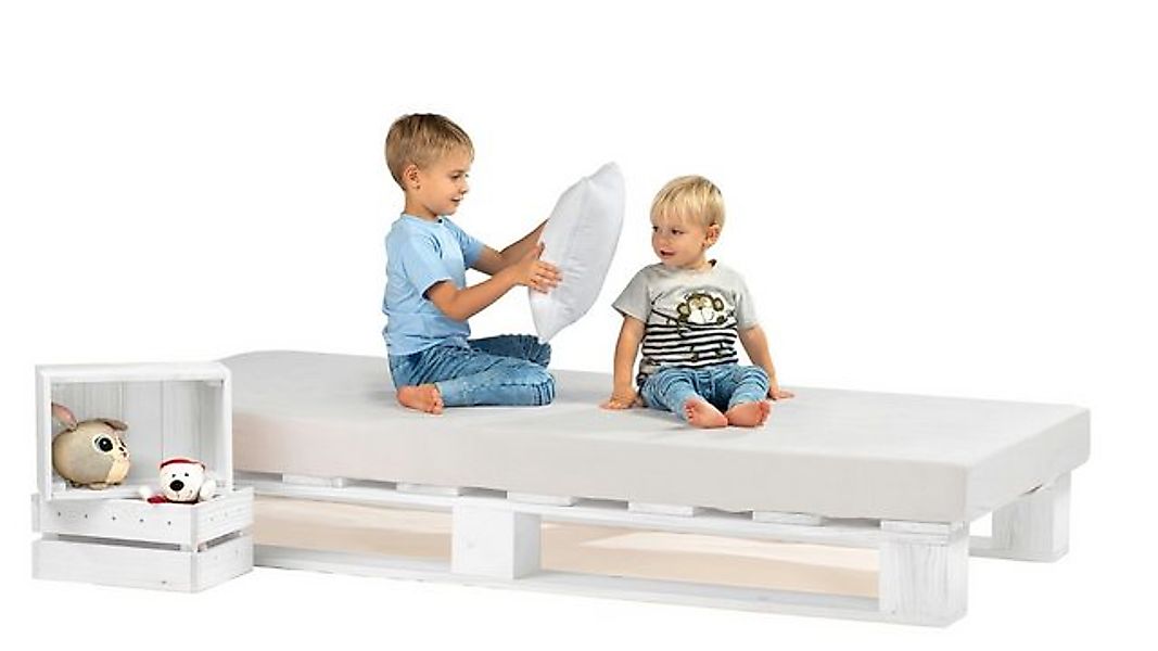 sunnypillow Palettenbett Massivholzbett 80 90 100 günstig online kaufen