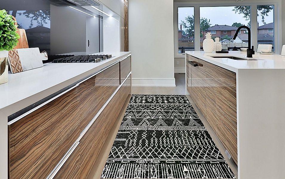 Jungengel Küchenläufer Küchenteppich Skandinavisch Flach Waschbar Teppich S günstig online kaufen