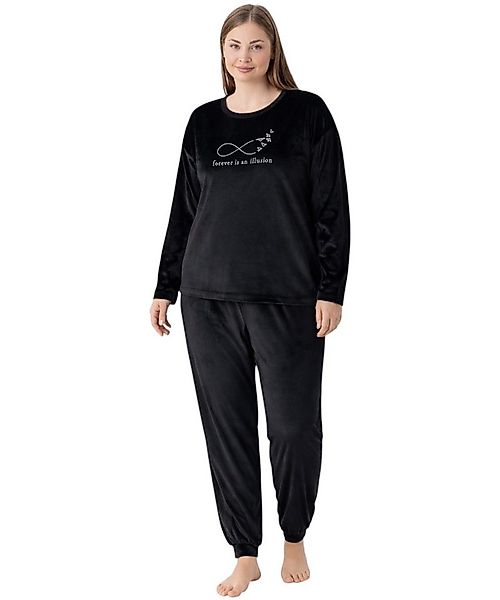 fashionshowcase Schlafanzug Damen Hausanzug aus Samt - Pyjama Set für Herbs günstig online kaufen
